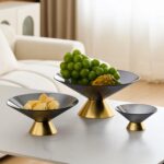 Elegant pedestal fruit bowl for home table display