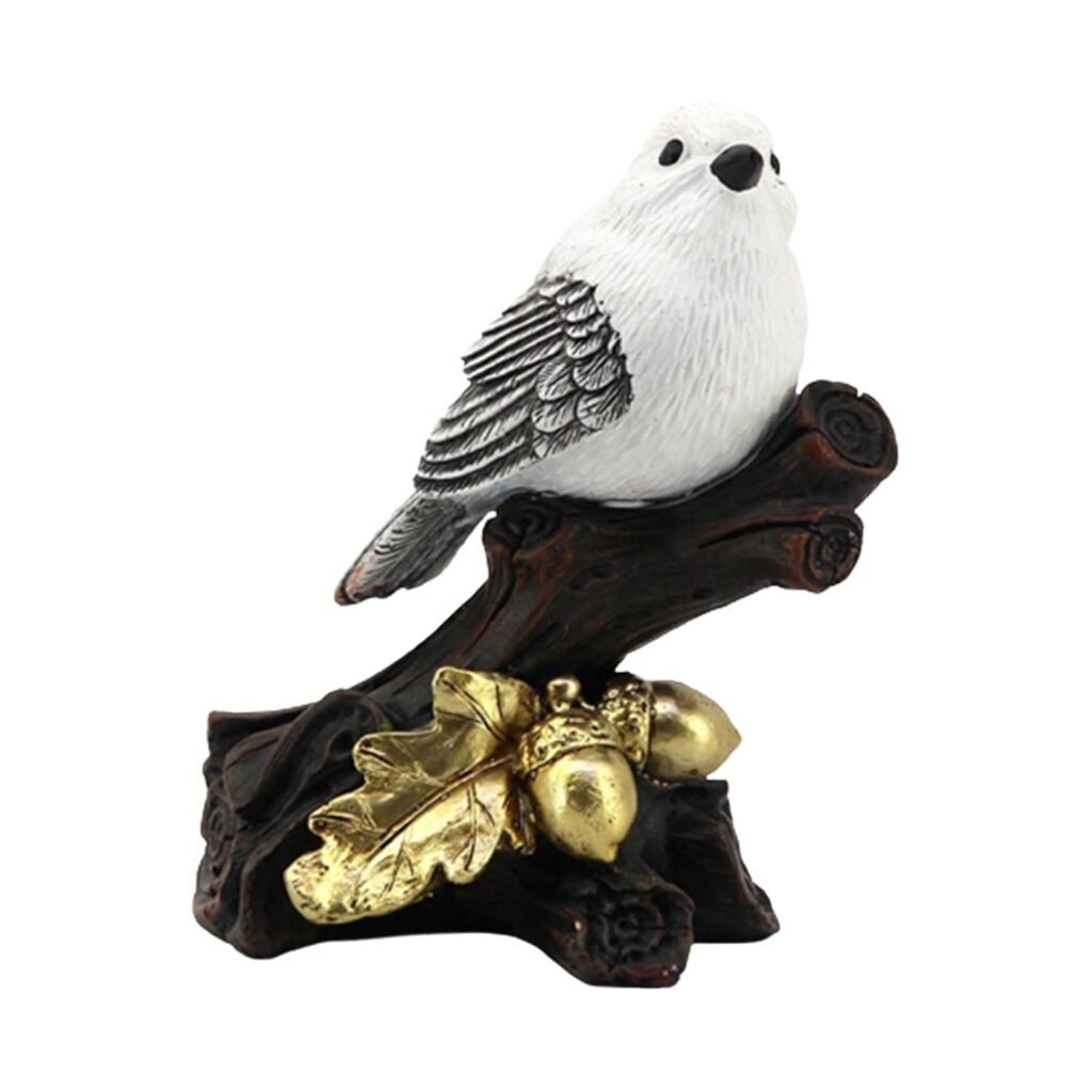 Decorative Bird Figurine Sculpture for Flowerpots and Table Décor
