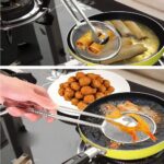 Multi-Functional 2 in 1 Fry Tool Filter Spoon Strainer with Clip for Oil Frying