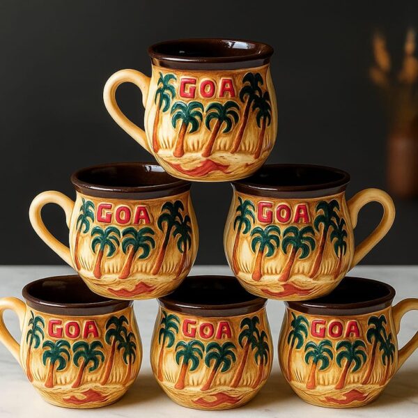 Goa-themed ceramic coffee mug with beach design for tea and coffee lovers