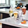 Decorative Glass Juice Dispenser with Tap for Wedding and Event Buffets