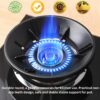 Heavy duty black gas saver stand for energy efficient cooking