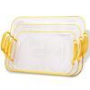 Clear Acrylic Food Serving Tray with Gold Handles – Set of 3