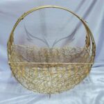 Decorative metal hamper tray for festive and wedding use