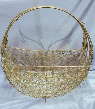 Decorative metal hamper tray for festive and wedding use