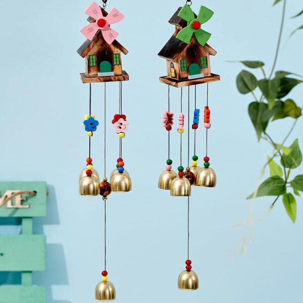Artistic wind chime for home décor producing calming sound in the breeze