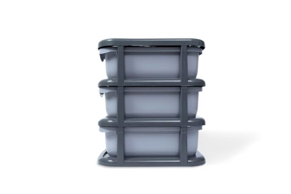 Stackable 3-Layer Plastic Organizer for Kitchen Utensils and Cutlery