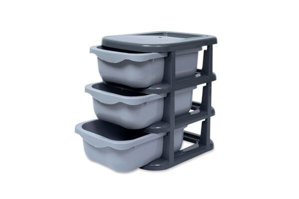 Organizational Stackable Mini Plastic 3-Layer Storage Drawer