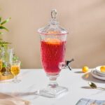 Airtight glass pitcher for serving juice, water, and beverages