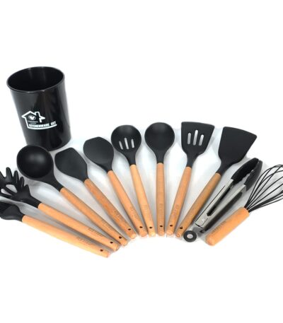 12-Piece Kitchen Cooking Utensils Set with Holder