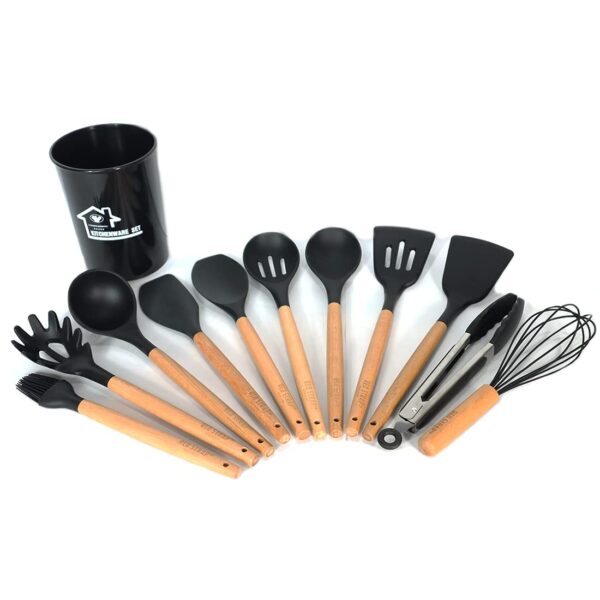 12-Piece Kitchen Cooking Utensils Set with Holder