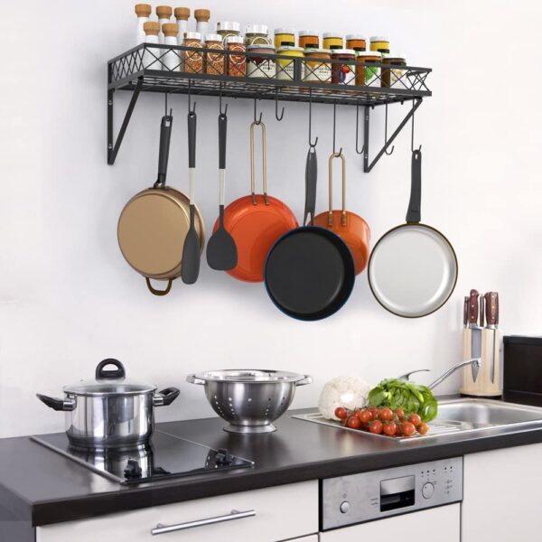 Stylish wall-mounted utensil holder for kitchen storage