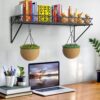 Multi-hook kitchen rack for hanging cooking pots and accessories