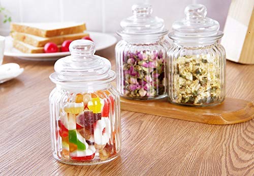 Clear glass airtight food storage container with leak-proof lid
