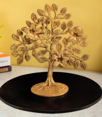 Pure brass tree showpiece handcrafted for elegant home decoration