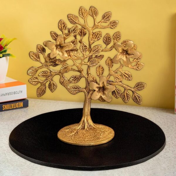 Pure brass tree showpiece handcrafted for elegant home decoration