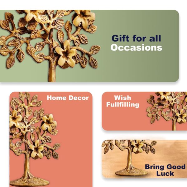 Luxury brass tree ornament with antique gold finish for home decor
