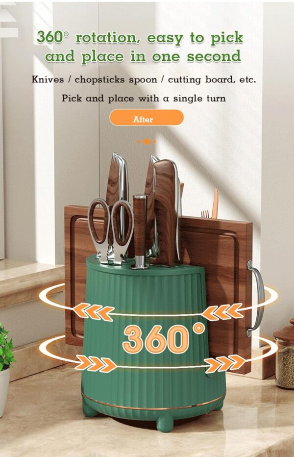 Modern utensil holder and chopping board stand for kitchen counter