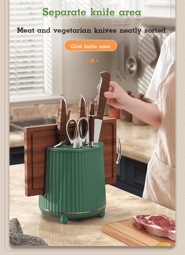 Strong stainless-steel utensil holder and chopping board rack