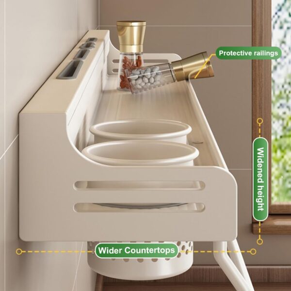 Wall Mounted and Tabletop Seasoning Rack for Jars and Bottles