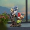 Elegant love bird family showpiece for living room décor