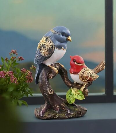 Elegant love bird family showpiece for living room décor