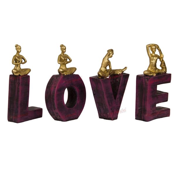 Unique Decorative LOVE Sculpture for Table & Shelf