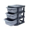 Mini Plastic 3-Layer Drawer Organizer for Kitchen and Office Storage