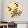 Love bird decorative wall painting with botanical design