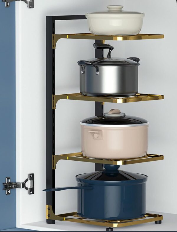 Modern iron kitchen storage organizer for cookware