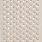 Non-slip bath mat with built-in foot scrubber for bathroom use