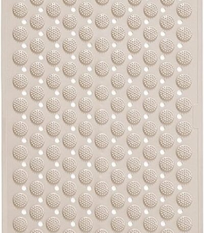 Non-slip bath mat with built-in foot scrubber for bathroom use