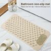Anti-slip bath mat for shower with soft silicone foot brushes