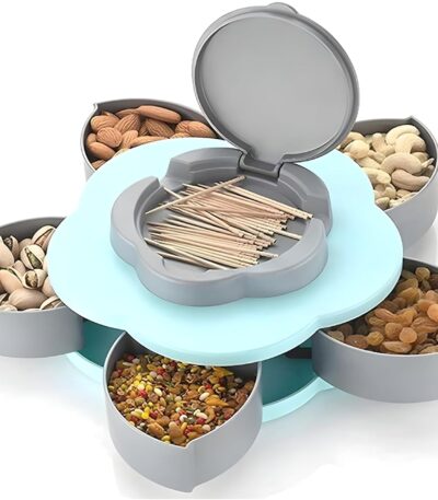 Decorative Flower Shaped Revolving Tray for Kitchen Storage