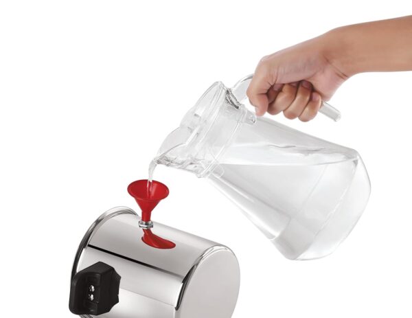 Induction compatible stainless steel milk cooker with ergonomic handle