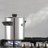 Spill-proof stainless steel milk cooker for boiling milk safely