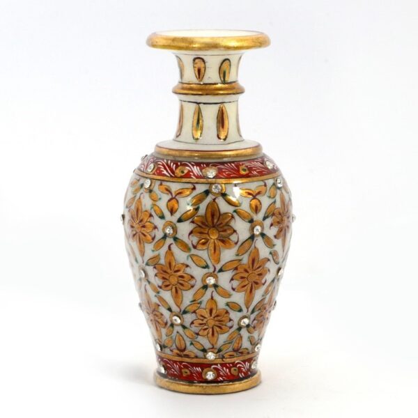 Elegant Jaipur marble flower vase for interior styling
