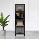 Black modular storage box for face devices and beauty accessories