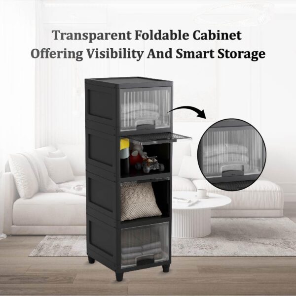 Modern black storage organizer for facial tools and home use