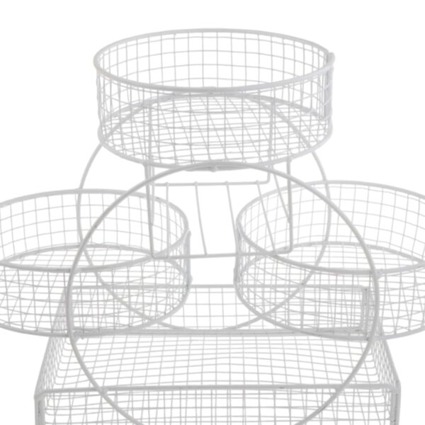 Functional space-saving fruit stand for kitchen in white finish