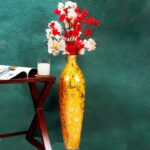 Unbreakable Metallic Flower Vase for Home Decoration