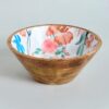 Indian handcrafted printed wooden serving bowl