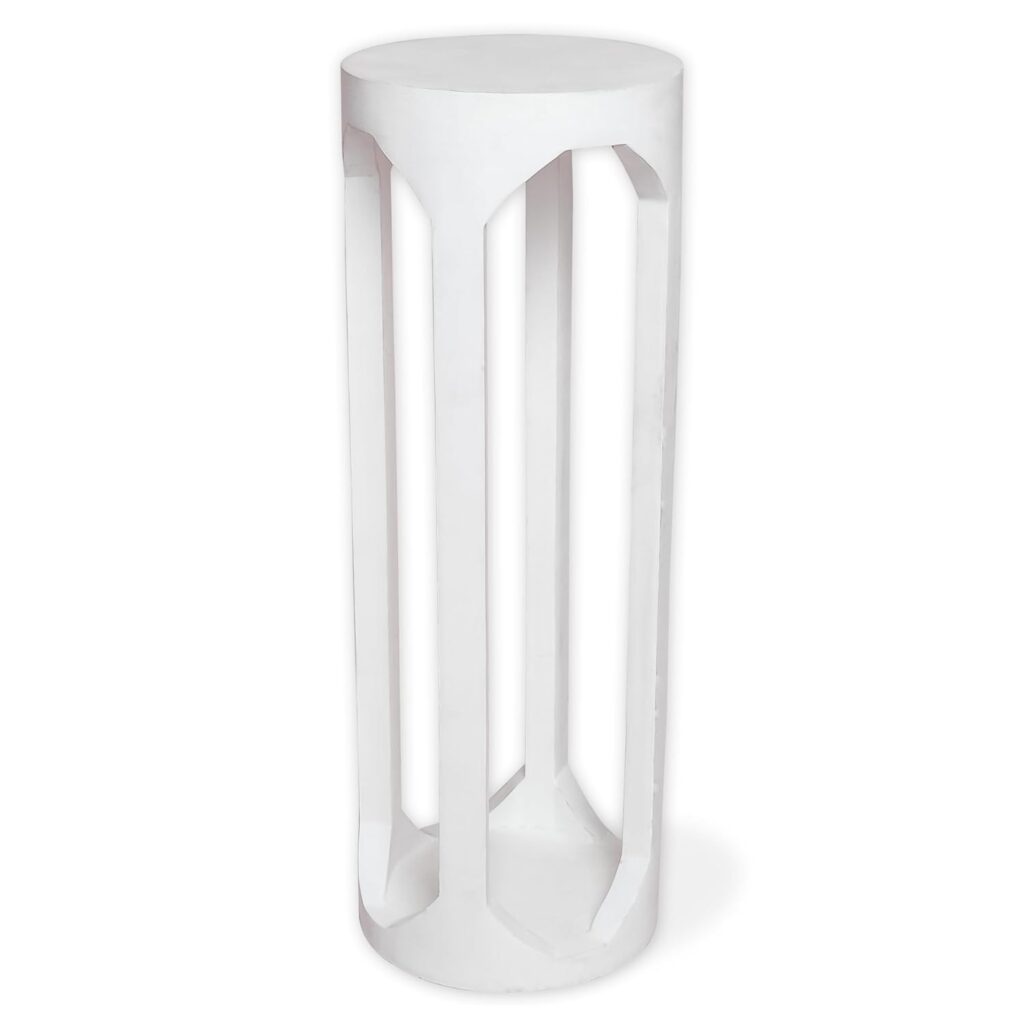 Modern white wooden drink table for living room décor