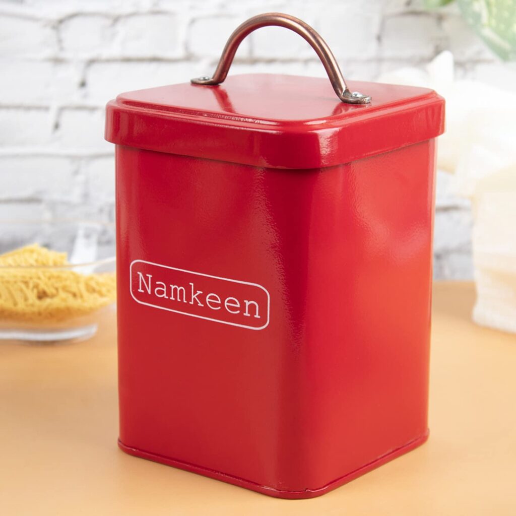 Transparent airtight namkeen jar for kitchen storage