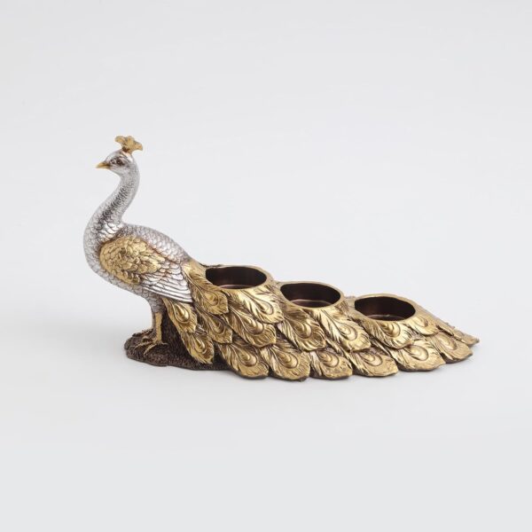 Premium Peacock Design Tea Light Holder Decorative Piece