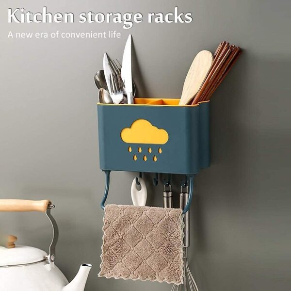 Durable plastic utensil holder for kitchen countertops