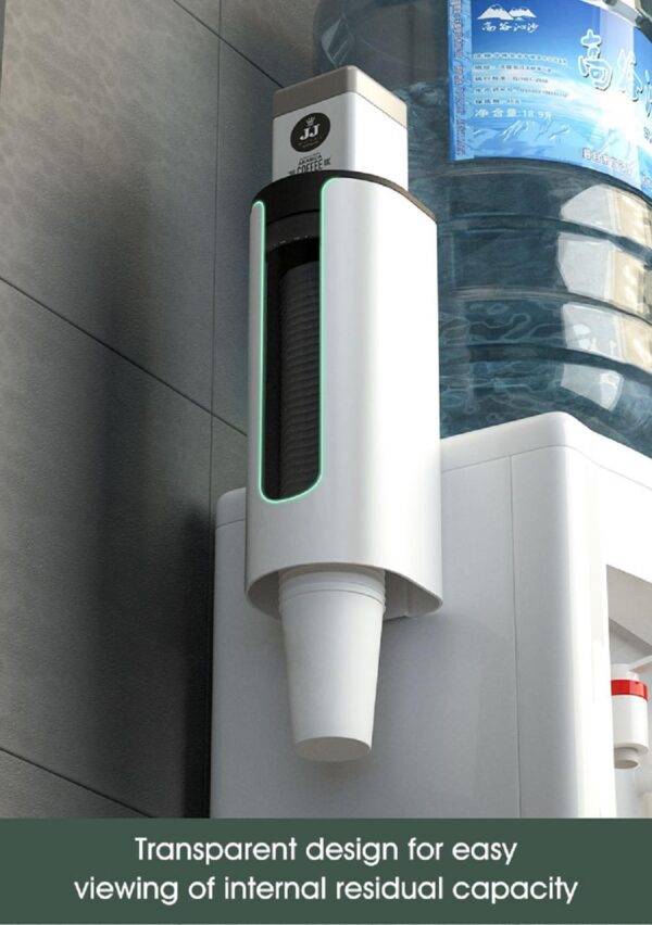 Disposable cup organizer with strong adhesive backing