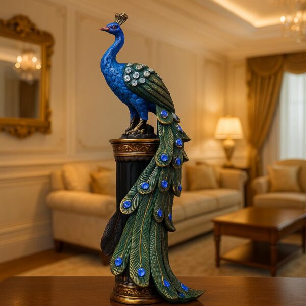 Elegant Peacock Decorative Statue Showpiece for Home Decor