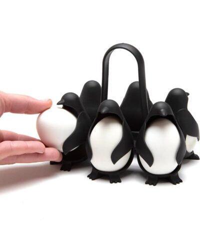 Penguin shaped boiled egg cooker for easy egg boiling