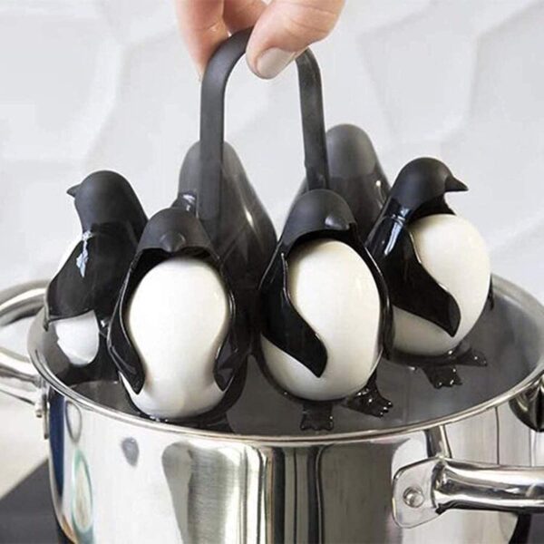 Kitchen egg cooker shaped like a penguin